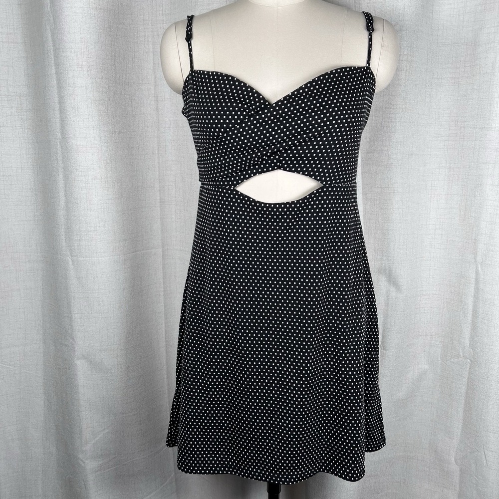 Black Polka Dot Cutout Sundress